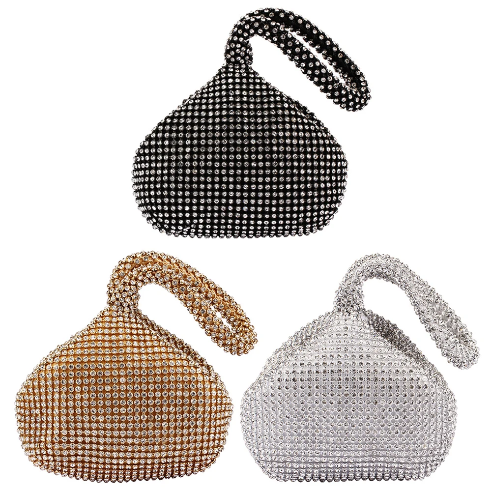 

Rhinestones Women Metal Evening Clutch Bag Fashion Lady Female Diamond Super Mini Handbag For Wedding Bag