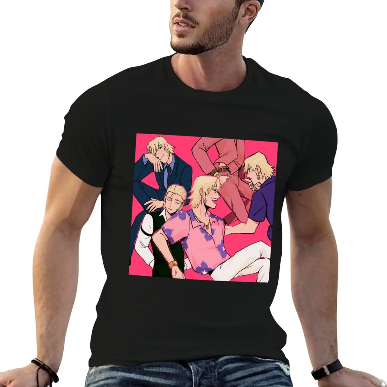 Футболка Laurent эстетичная одежда футболки с аниме хлопковые рисунком мужская