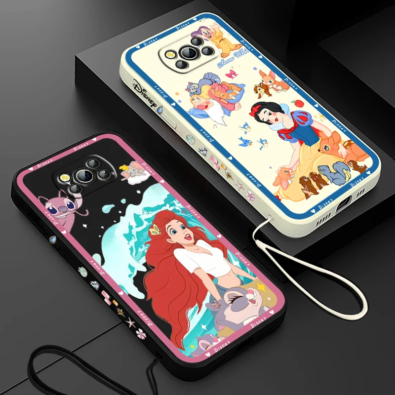 Чехол для телефона Disney Princess Deluxe Xiaomi Poco Обложка X4 X3 F4 NFC M6 M5 M4 M3 GT S Pro 4G