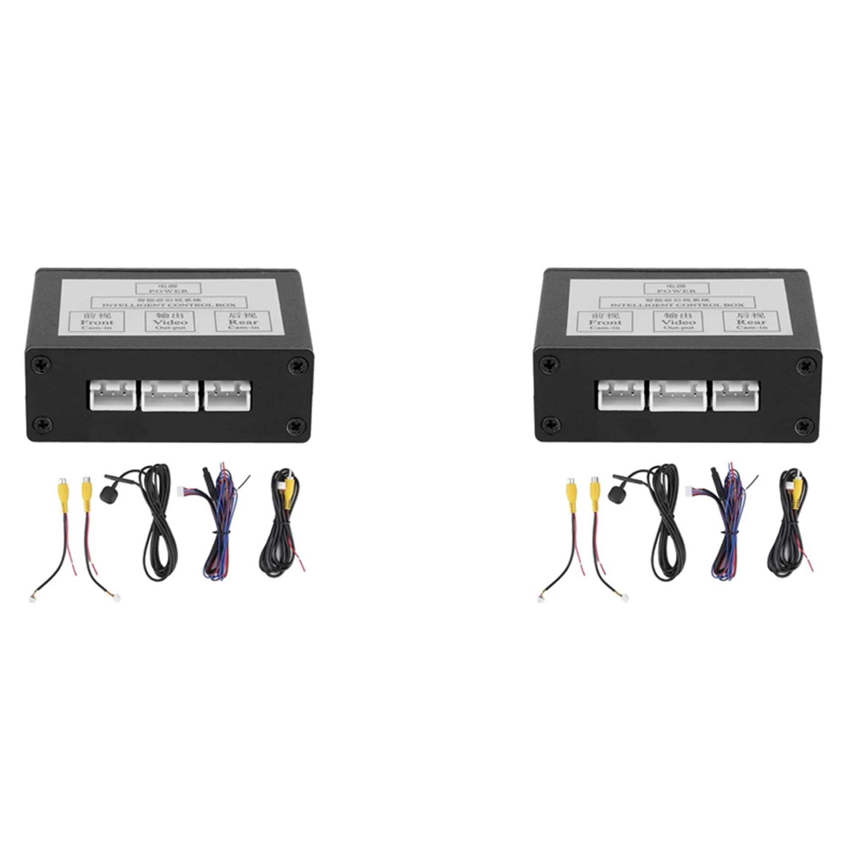 2X Car Front View Camera Switcher Parking Camera Converter Front Rear View Video Switch Channel Control Box