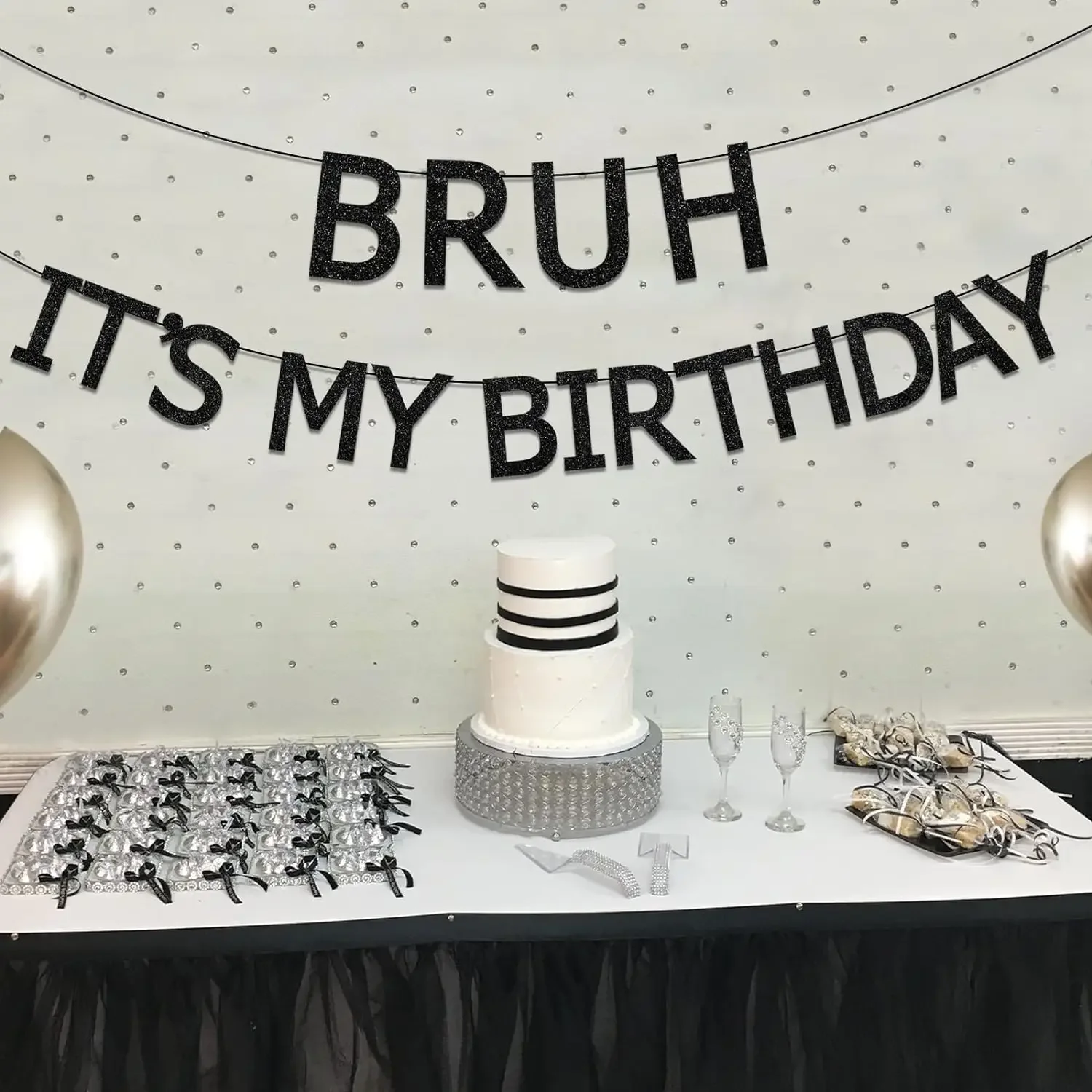 Украшения на день рождения Bruh черный баннер декор мальчика-подростка