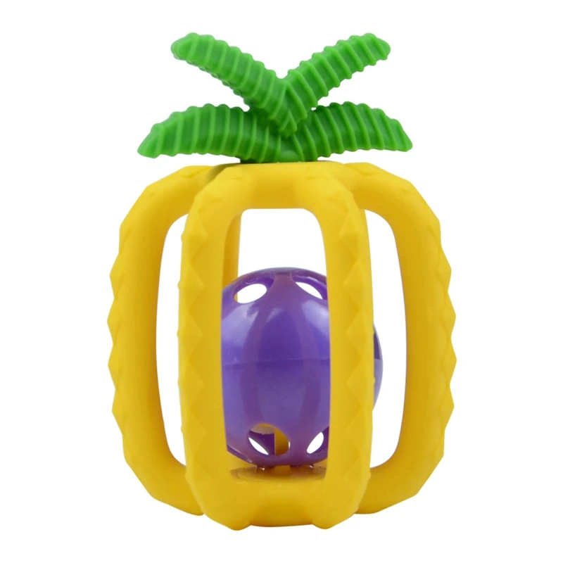 

Baby Handbell Toy Fruit Rattle Developmental Sensory Music Toy for Infant 1M
