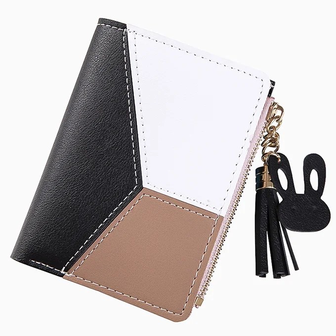 

2022 New Women's Wallet PU Leather Women's Wallet Made of Leather Women Purses Card Holder Foldable Portable Lady Coin Purses