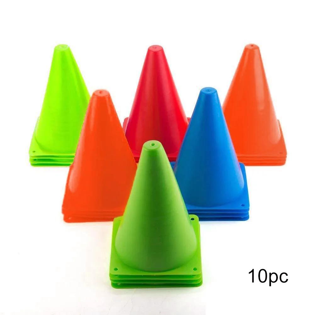

10pcs Football Easy Storage Plastic Training Equipment With Hole Barrier Bucket Thicker Home Road Pile Traffic Cone Basketball