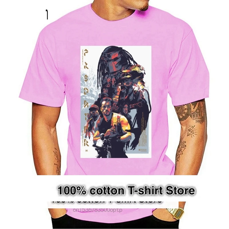 

T-Shirt Predator Arnold Schwarzenegger Alien Cult Movie Retro Vintage Terminator Casual Tee Shirt