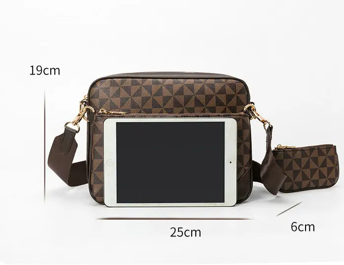 Men's Shoulder Bags Crossbody Bag Fashion Handbags Luxury Brand Women Messenger Bags 3-In-1 Vintage Sling Bags