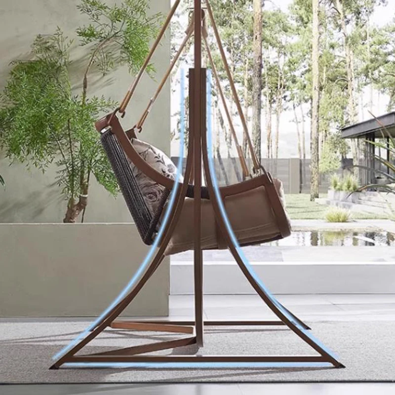Роскошные Подвесные качели для патио Вибрирующая терраса шезлонг сада
