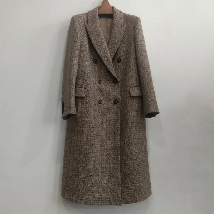 [Xing Kangli Selection] (Kangkang Self-Retained) Fleece Plaid High Sense Suit Long E3xz8008a |
