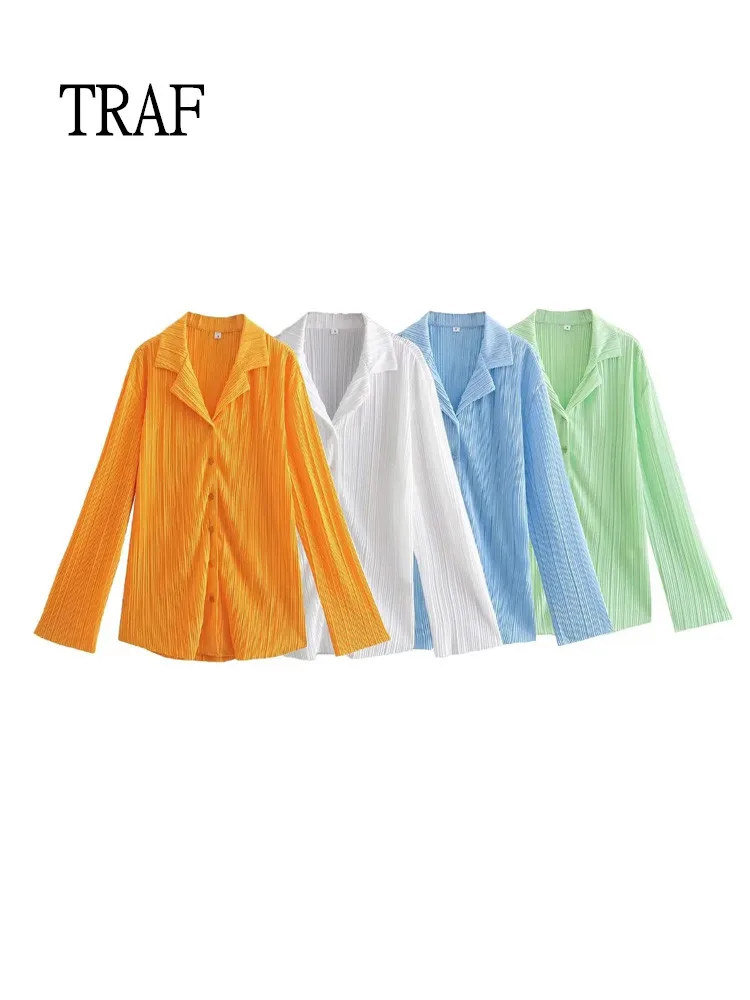 

Топ женский с рюшами и длинным рукавом, свободного покроя