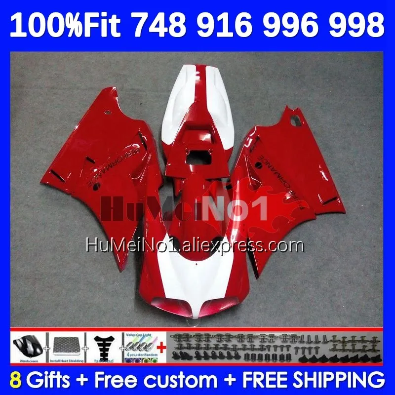 

Injection Kit For DUCATI 748 853 916 996 998 S R 1994 1995 1996 1997 200No.113 748S 998R 996R 98 99 00 01 02 Fairing Factory Red