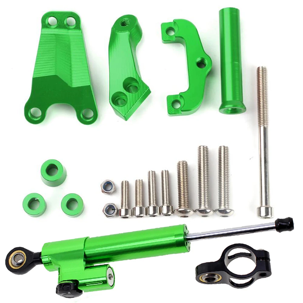 

For Kawasaki ER6N 2013 2014 2015 CNC Aluminum Adjustable Steering Stabilizer Damper Bracket Mount Holder Kit