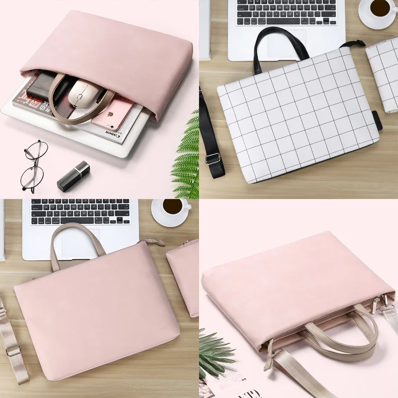 

Fashion 11-15.6inch Women Men PU Laptop Briefcase Women Laptop Hand Bag