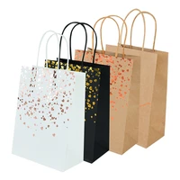 6pcs handbags kraft paper bag candy cookie chocolate gift box packaging wedding birthday gift present bags event party supplies
