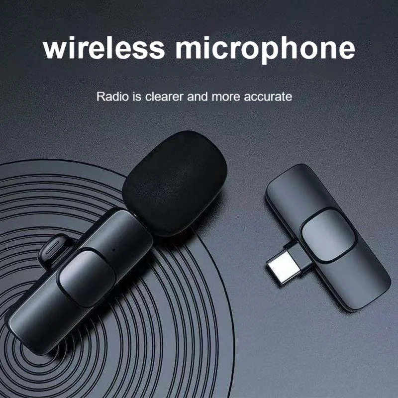 Беспроводной лавальерный микрофон портативный аудио-видео записывающий микрофон для iPhone Android Live Game мобильного телефона камеры Продвижение.