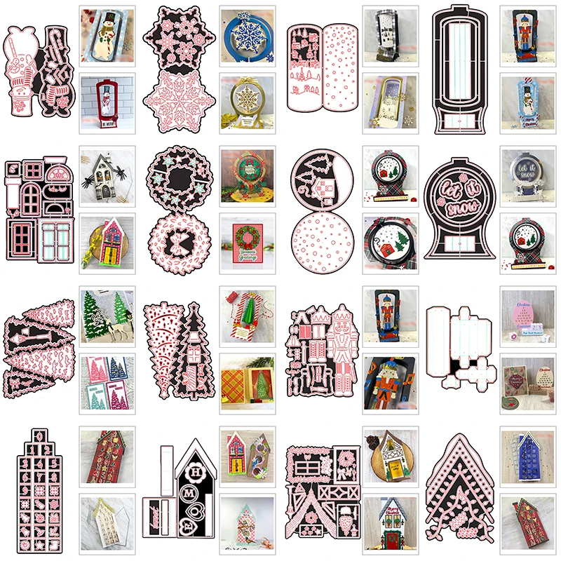 

2022 New House Christmas Tree Metal Cutting Dies For DIY Making Festival Knight Prince Greeting Card Crystal Ball Scrapbooking