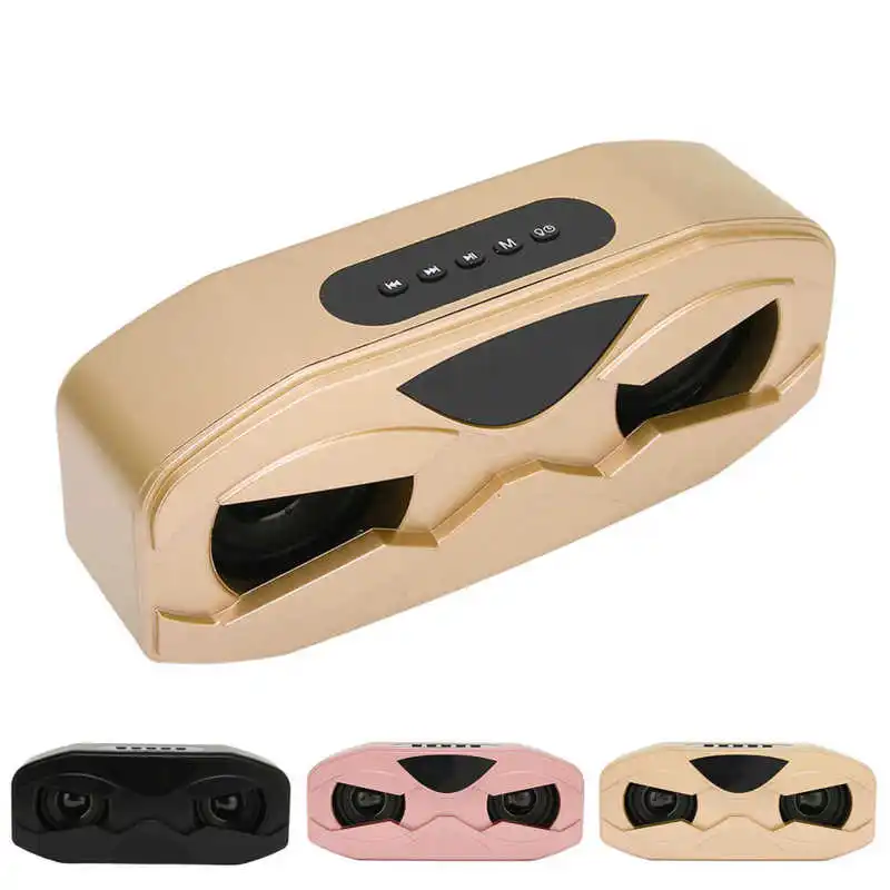 

Небольшой сабвуфер HiFi объемный звук FM-радио Функция беспроводной динамик светодиодный дисплей перезаряжаемый с красочным