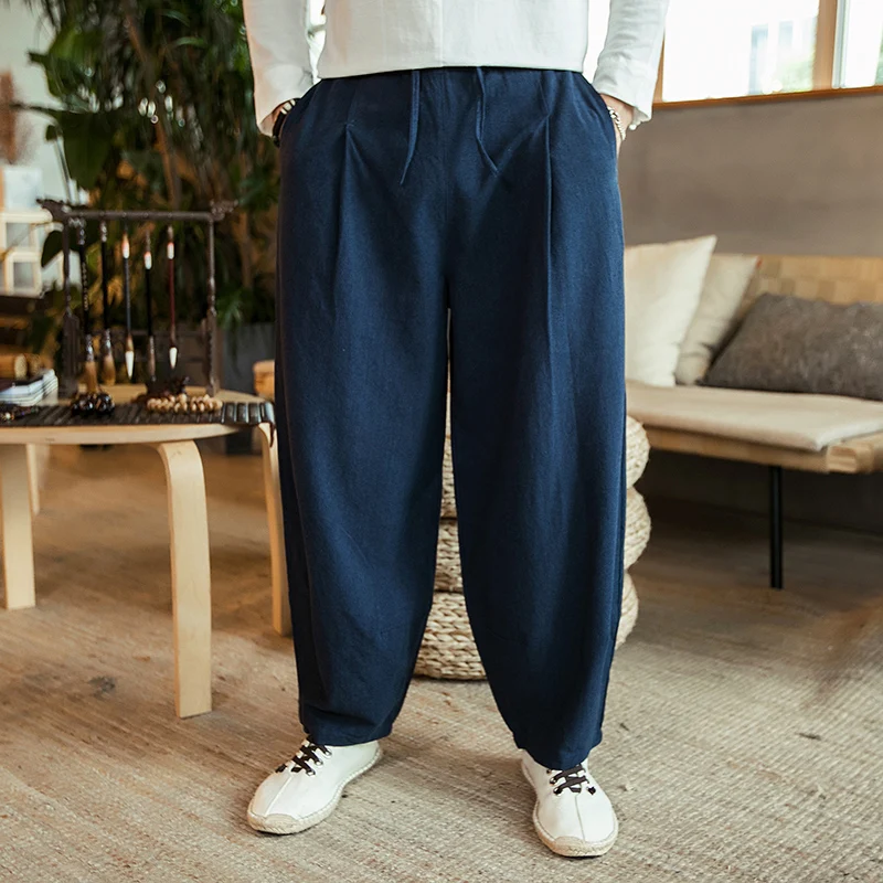 

2022 Streetwear Men's Joggers Sweatpants Loose Men Harem Pants Harajuku Style Ankle-Length Trousers Woman Wied Leg Pants