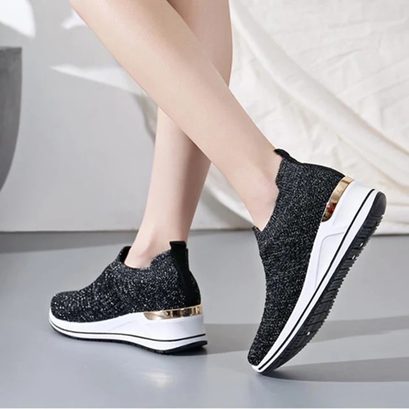 

Женские кроссовки 2022, женская обувь без шнуровки, женские кроссовки, однотонная обувь для женщин, обувь большого размера