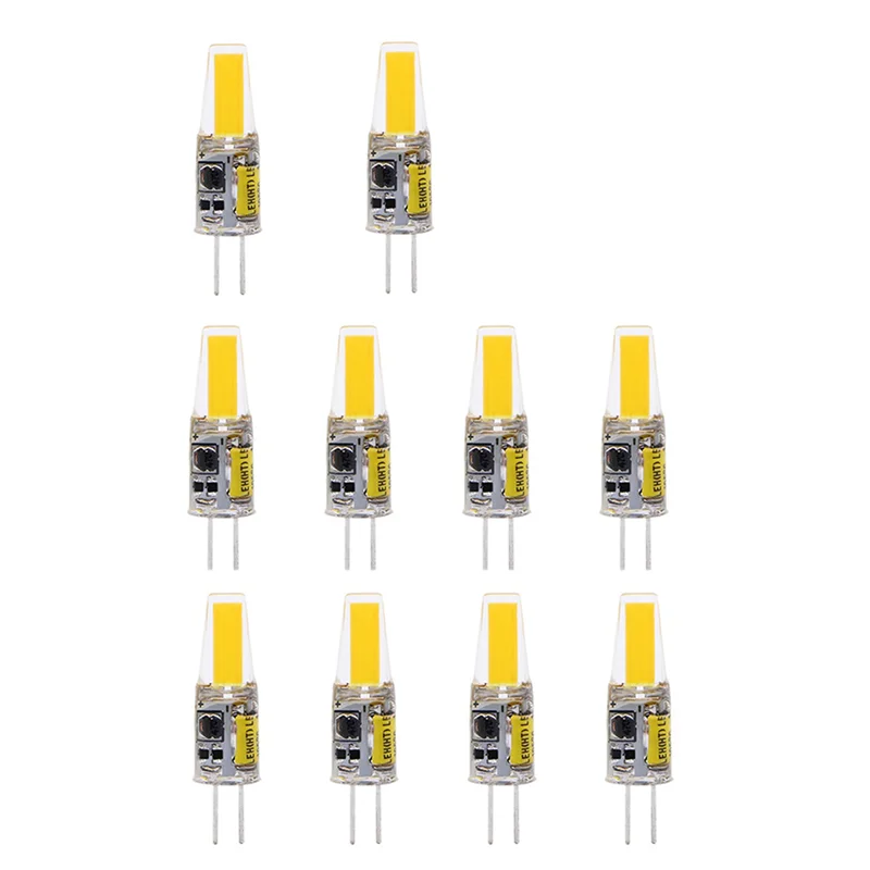 Светодиодные лампы G4, 10 шт., мини-светодиодная лампа G4 COB, 3 Вт, лампа-свеча, замена галогенной лампы 30 Вт 40 Вт для люстры, прожектора переменного тока, 12 В постоянного тока, теплый белый (art.: 3920cfc8df9ec) - 3920cfc8df9ec