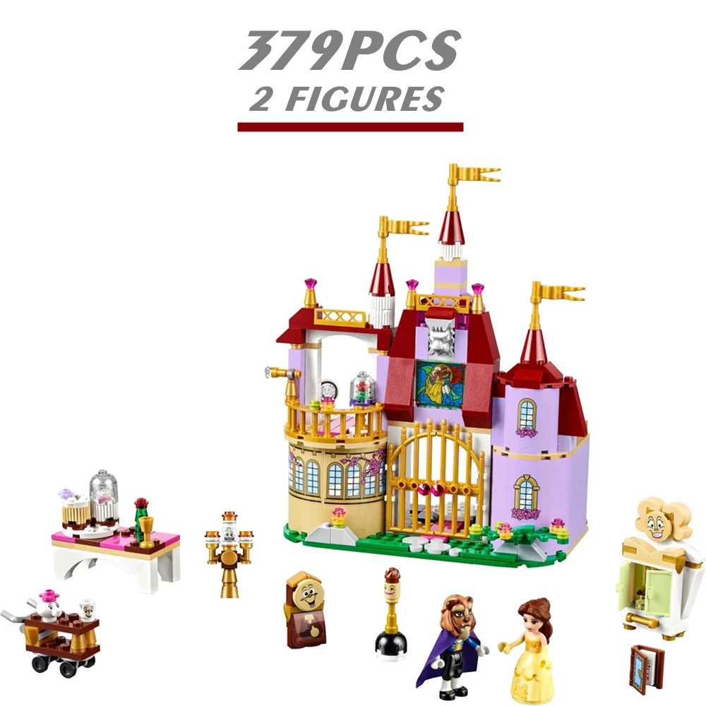 Детский конструктор Принцесса Белль Disney зимний замок игрушки для девочек друзей