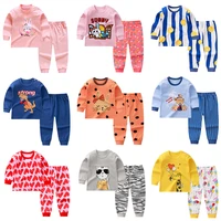 1 10 yrs girls boys christmas pajamas autumn winter long sleeve cartoon dinosaur nightwear childrens sleepwear cotton pyjamas