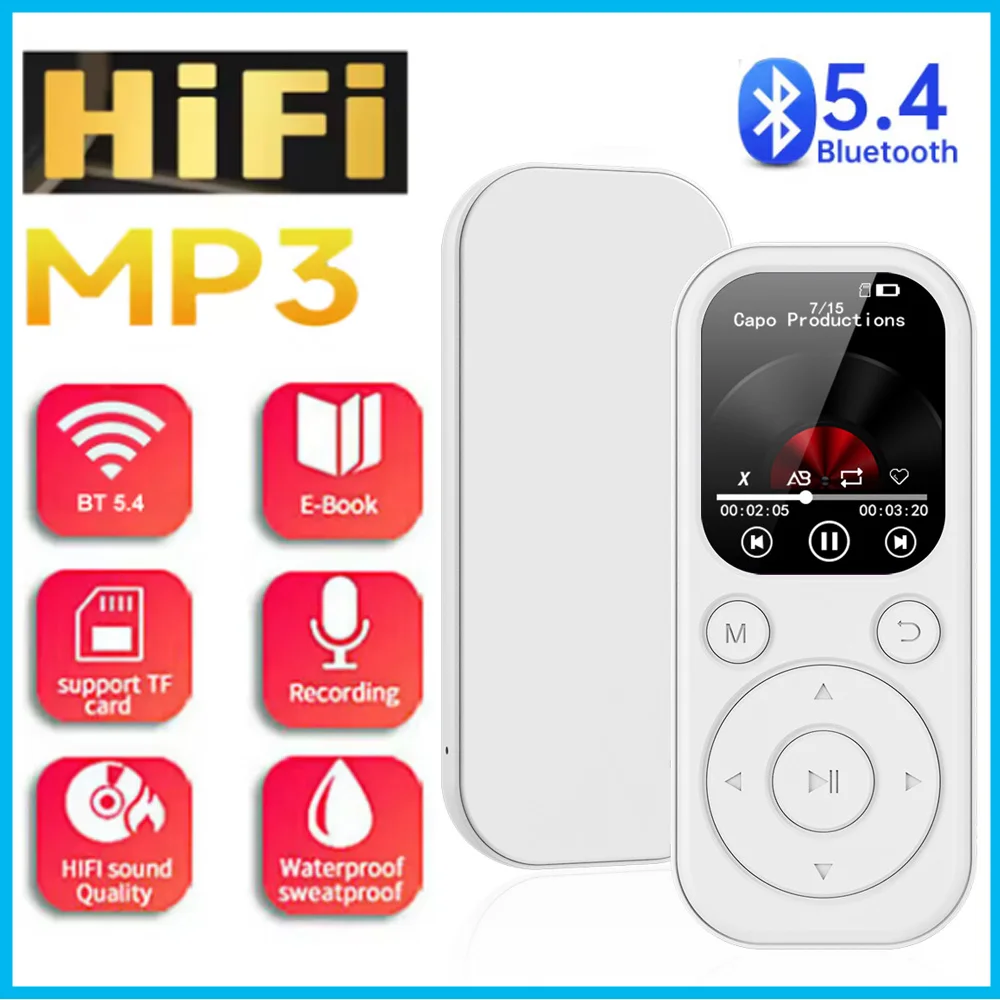 MP3-плеер с разрешением до 128 ГБ 1 8-дюймовый IPS-экран Bluetooth-совместимый портативный