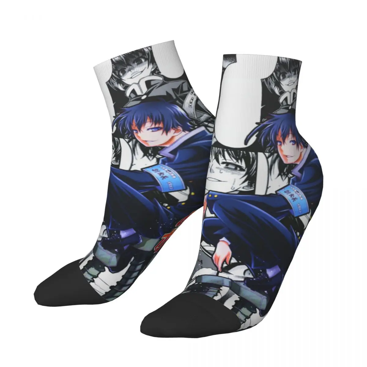 

Medaka Box Men's Ankle Socks Manga Cut Unisex Harajuku Seamless Printed Funny Low Sock Gift