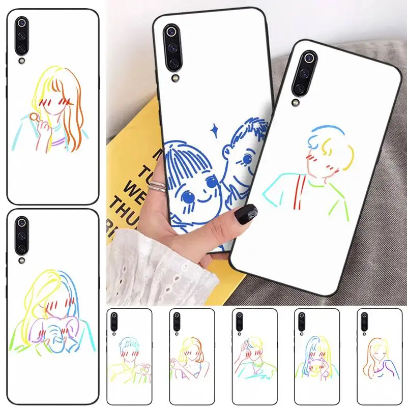 

Simple Painted Head Phone Case For Xiaomi Mi Cc Note 7 8 8t 8es 9 9se 9a 10 10t 11 F1 MAX 2 3 Pro Lite Ultra Funda