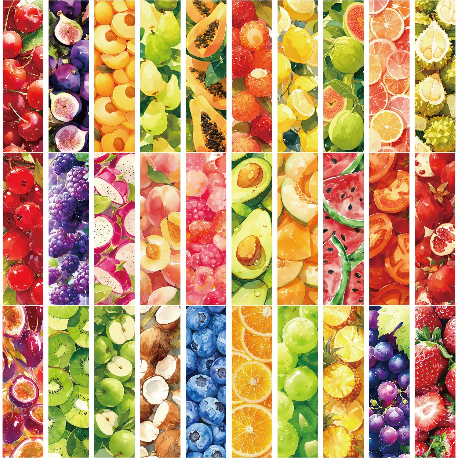 

Бумажные фруктовые закладки для чтения