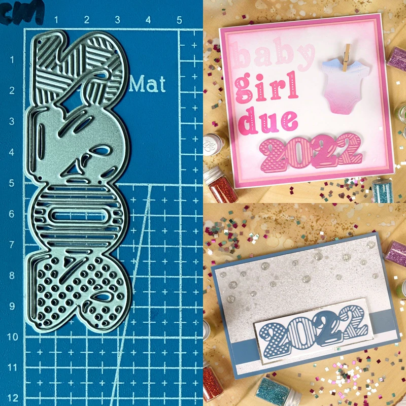 

Lucky Goddess Metal Cutting Dies Number 2022 Diy Scrapbooking Photo Album Decorative Embossing Paper Card Crafts