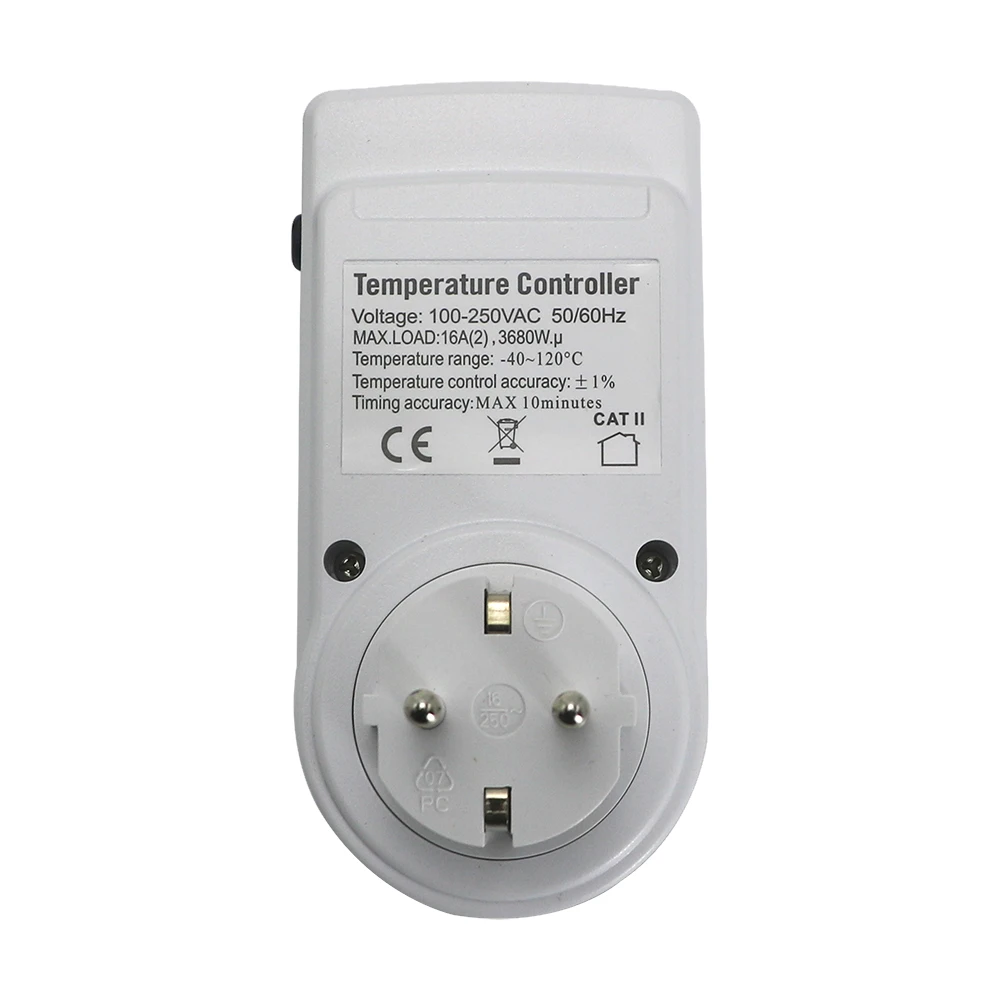Minco Heat Digital Thermostat Socket Temperature Controller With Timer Switch Sensor for Incubator Underfloor Heating Mat Pad |
