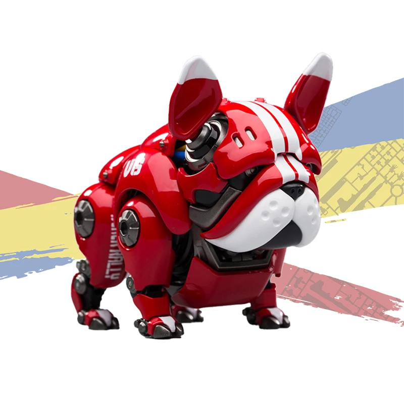 

Original HWJ Robot Bulldog Gules Cute Pet Robot Dog Anime Figure Model Collecile Action Toys Gifts