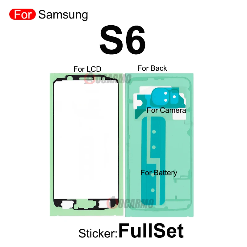 Задняя наклейка для Samsung Galaxy S6 Edge Plus S6edge + запасной клей переднего ЖК-дисплея