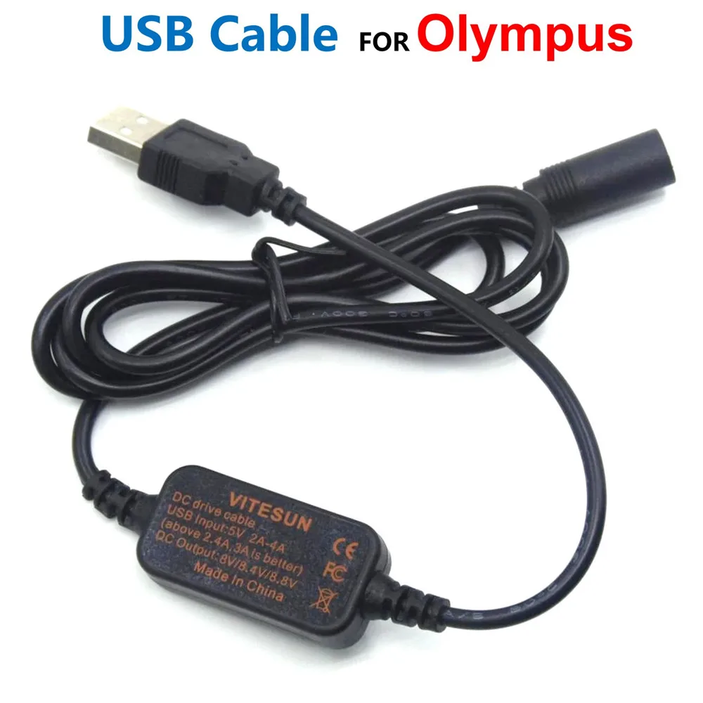 

Power Bank USB Cable Fits DC Coupler PS-BLN1 BLN-1 BLN-1 Dummy Battery For Olympus Digital Cameras OM-D E-M5 II 2 E-M1 PEN E-P5