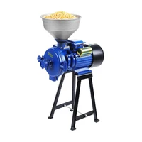 household corn grinder 220v grinding feed wet and dry small scale universal grain superfine mill with aluminum plastic funnel
