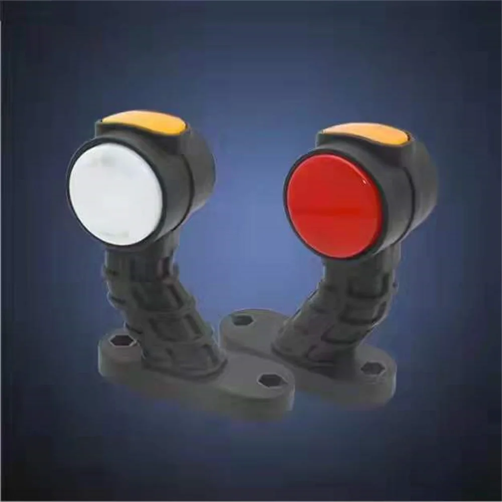 

1 Pair Corner Side Signs Red Yellow and White 15LED Lights Outline Lights Truck Trailer Van Bus 10V-30V