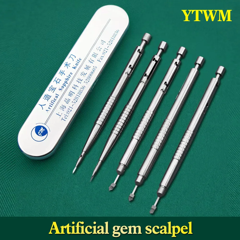 Shanghai Jingming Artificial Gem knife ophthalmic small incision surgery side incision 15 degrees through bayonet tunnel knife