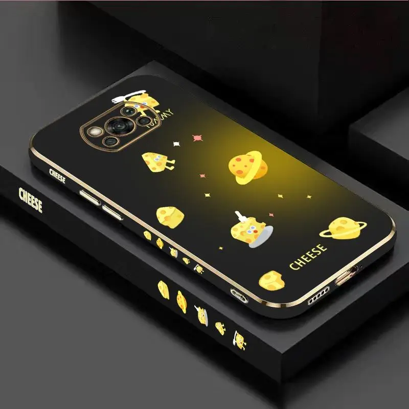 

Cheese Moon Luxury Plating Phone Case For Xiaomi Poco M5 M4 Pro F4 X4 GT F4 GT X4 F3 X3 M3 X3 NFC X2 X3 Pro C40 Cover