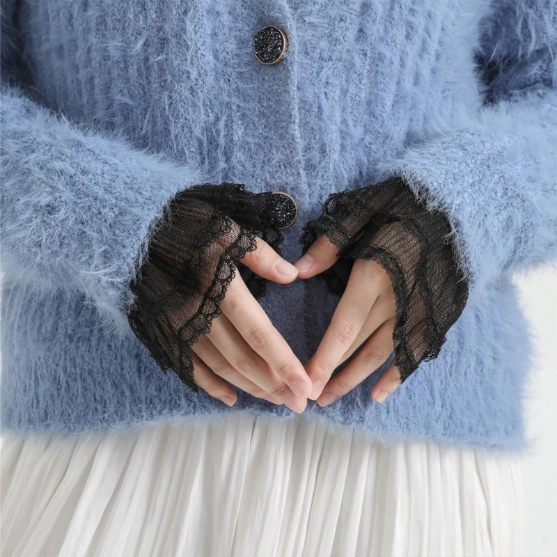 

Парные нарукавники 40GC-кружевные накладные манжеты для принцессы-декоративный свитер