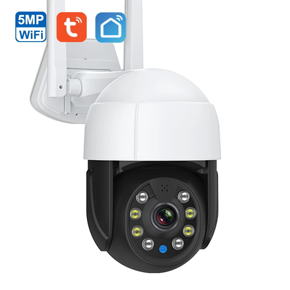 

PTZ IP Camera Outdoor 5MP HD Video Surveillance Camera Wifi 1080P Night Vision Two Way Audio Smart Home Security Camera Tuya App