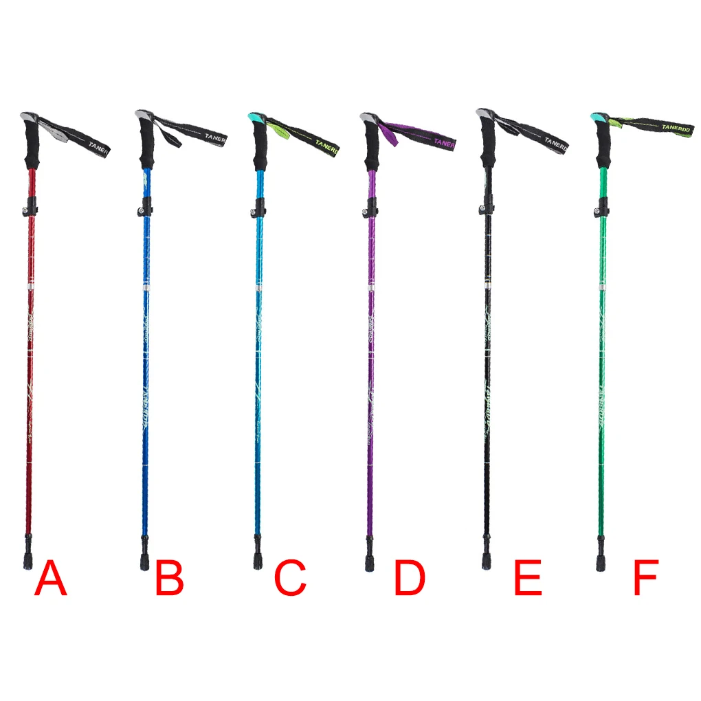 

Hiking Walking Stick Retractable Adjustable Camping Trekking Poles Sweat Absorption Grip Ultralight Backpacking Crutch