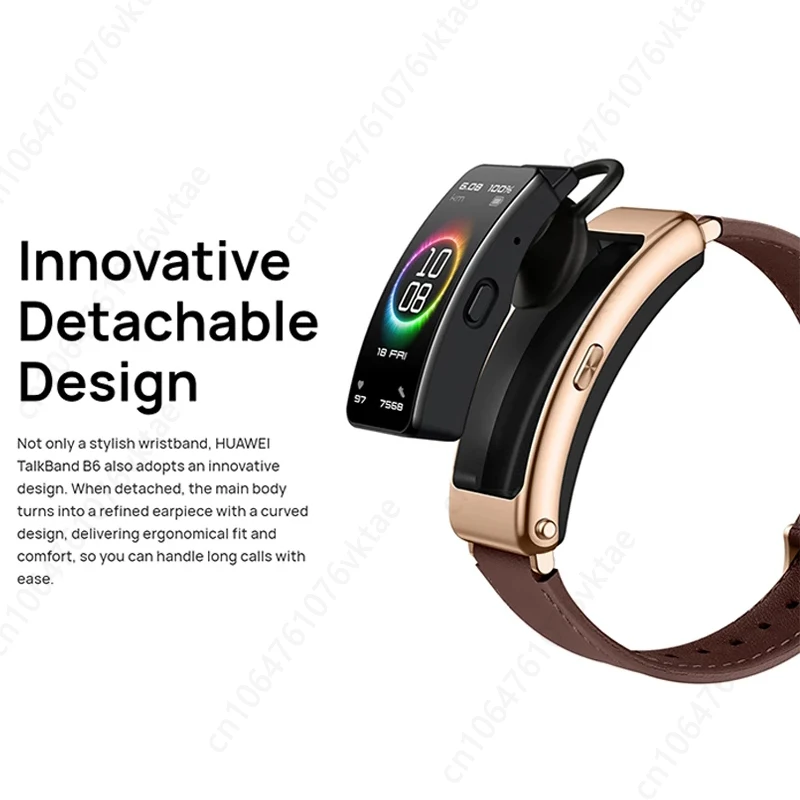 Смарт-браслет Huawei TalkBand B6 Bluetooth 5 2 AMOLED экран 1 53 дюйма процессор Kirin A1 наушники для