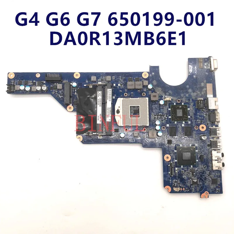 636375-001 650199-001 Для HP G4-1000 G4 G6 G7 Ноутбук Материнская плата DA0R13MB6E1 DA0R13MB6E0 HM65 HD6470 1GB DDR3 100%Тест ОК на.