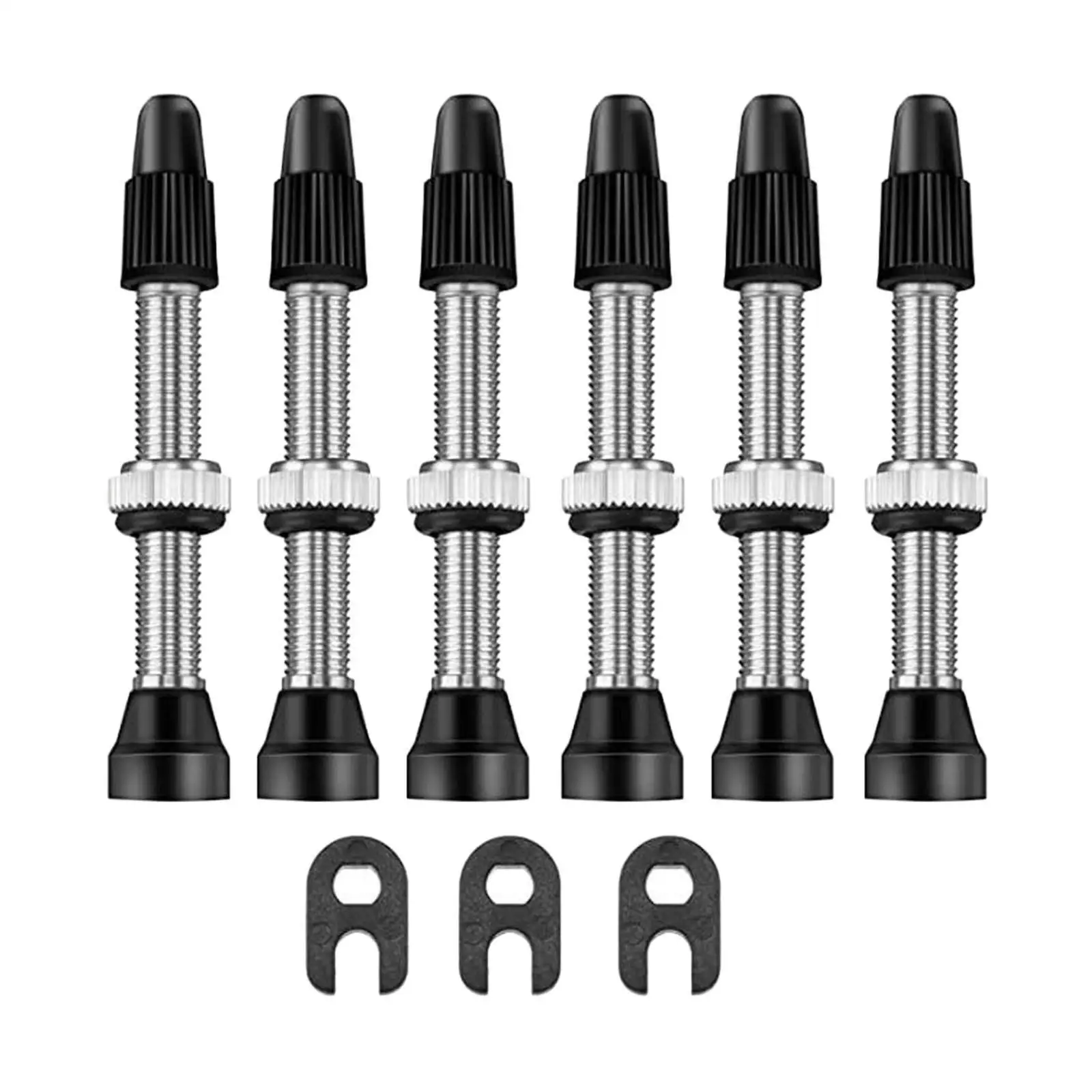 3 пары универсальных бескамерных штоков клапана Presta со съемным сердечником 40 мм