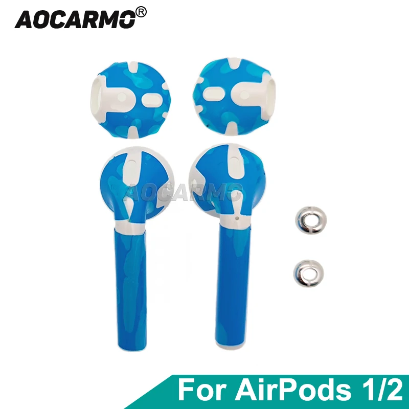 Aocarmo For Apple AirPods 1/2 Pro Earphone Repair Housing Full Set Case Cover Replacement Part