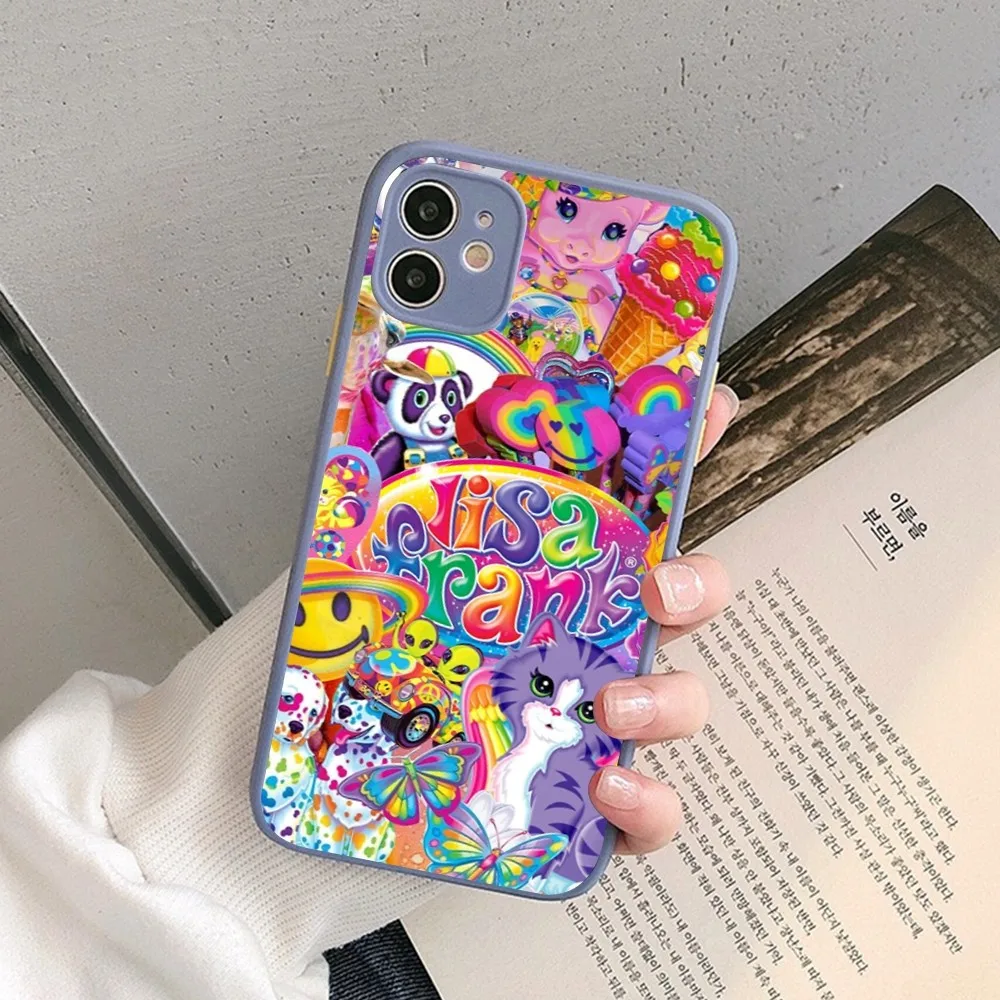 Фото Чехол для телефона Lisa Frank Art для iPhone 14, 11, 12, 13, Mini Pro Max 8, 7 Plus X XR XS MAX, полупрозрачный матовый чехол №2