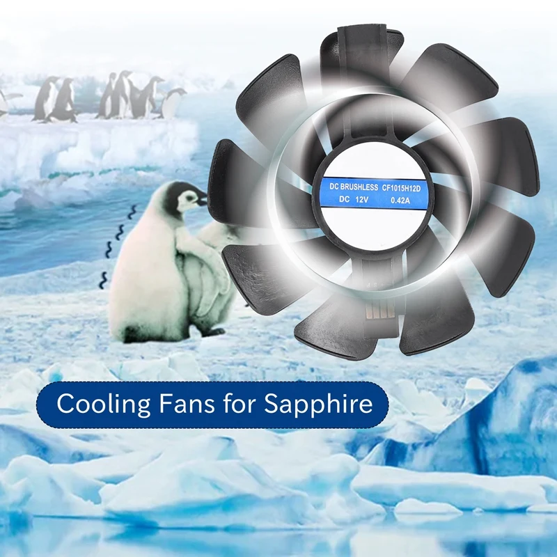 Охлаждающий вентилятор для видеокарты Sapphire NITRO RX480 8G RX470 4G GDDR5 RX570 / D5 RX580 8 95 мм
