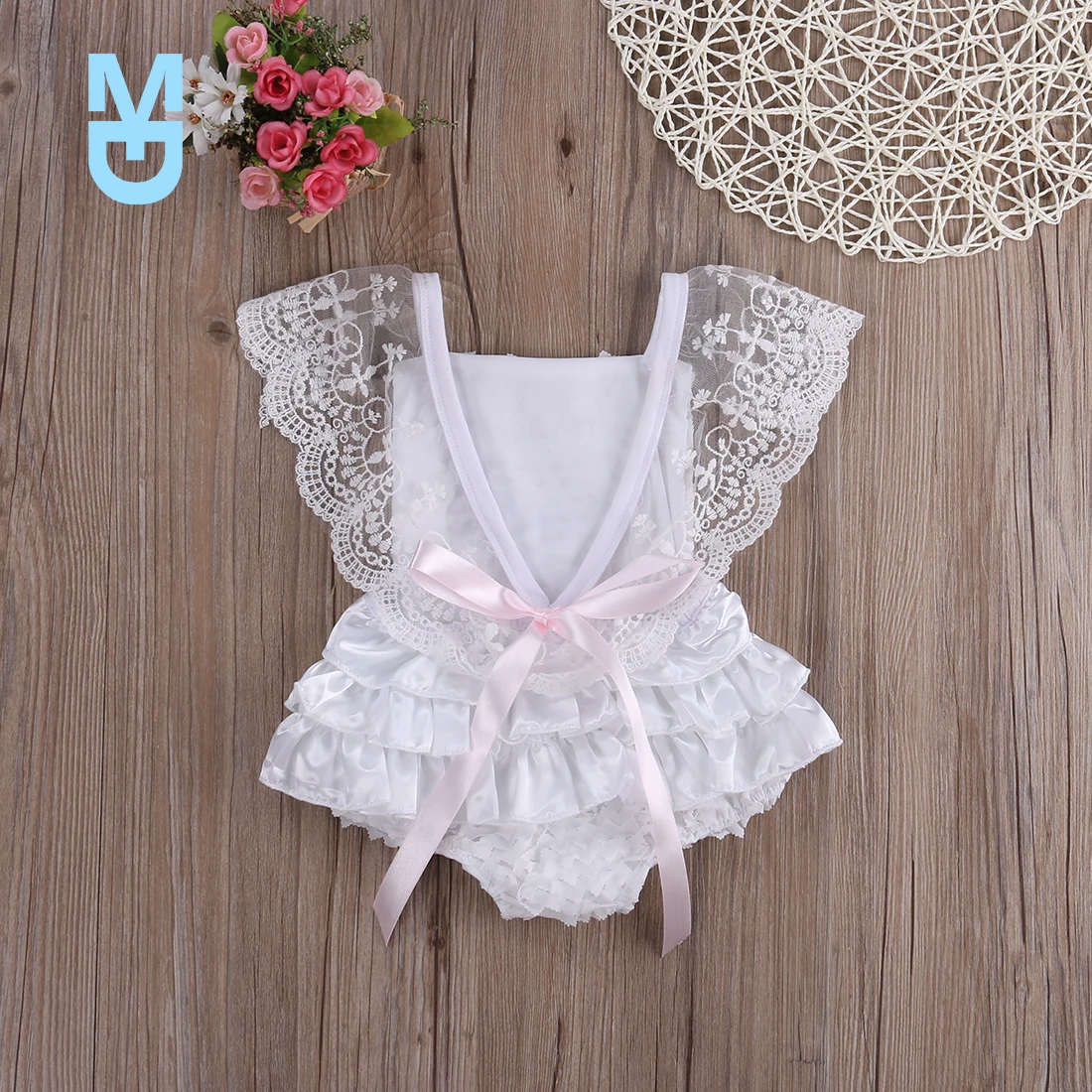 

New Citgeett Cute born Infant Baby Girl Clothes Lace Tutu Romper Sleeveless Cake Sunsuit White Summer Outfits SS