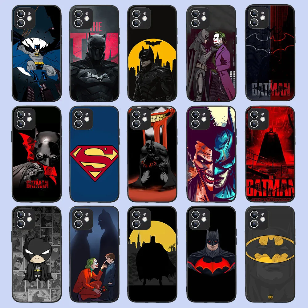 SJ-22 DC Comics Batman Silicone Case For iPhone 5 5S 6 6S 7 8 X SE 14 Plus Pro Max
