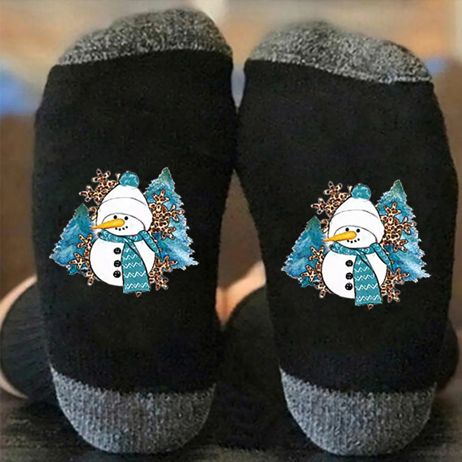 

1 Pair Christmas Socks Men And Women Kawaii Cute Pattern Casual Socks Bag Cotton Show Off Elastic Socks Pantyhose Garter Hosiery